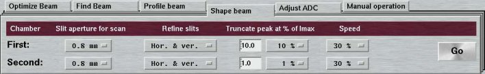 Align: Shape beam parameters